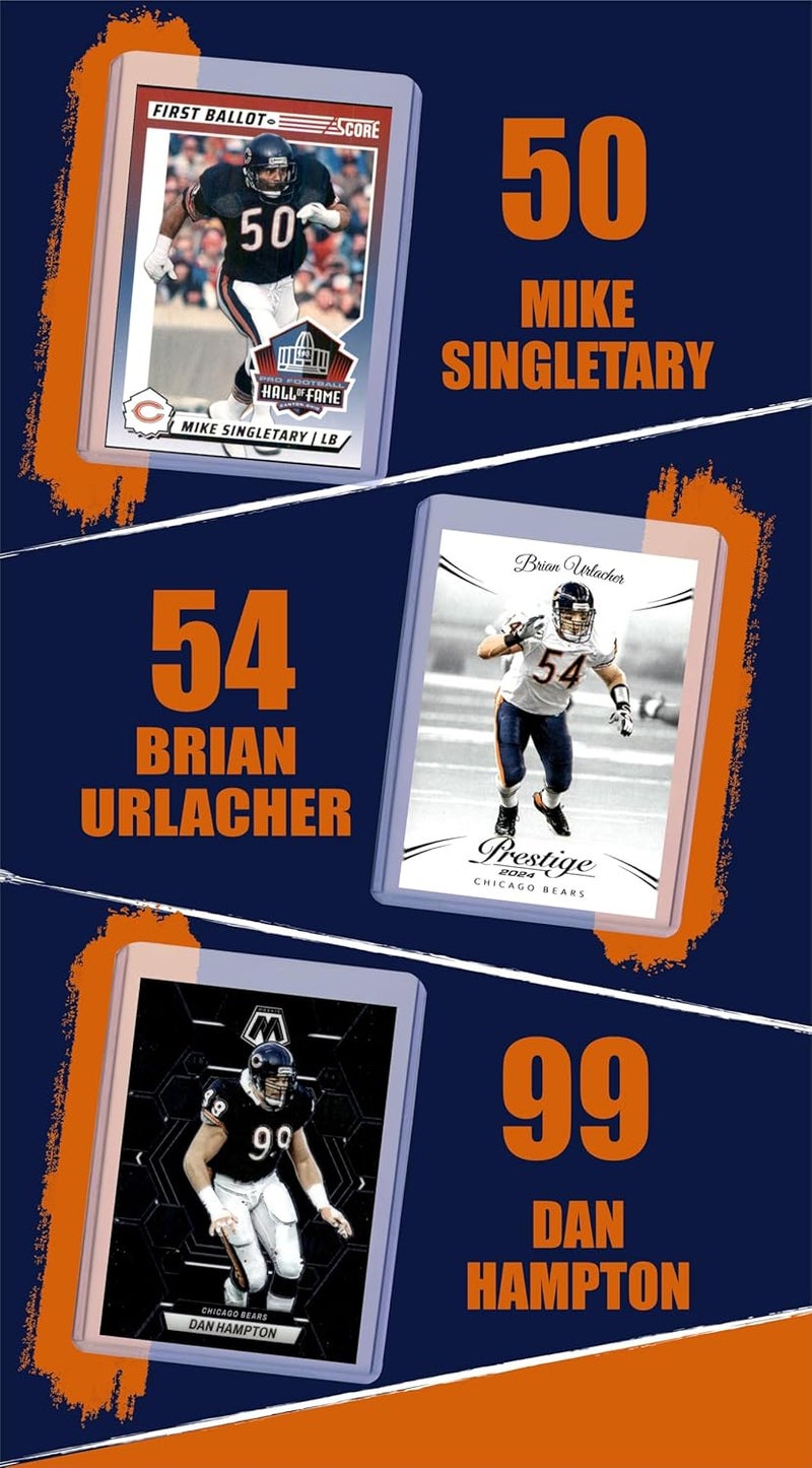 Chaser Chicago Bears Football Legends Cards: Walter Payton, Dick Butkus, Jay Cutler, Mike Ditka, Gale Sayers, Devin Hester, Mike Singletary, Brian Urlacher, Dan Hampton (9) Assorted GOAT Card Hall of Fame Gift Pack - Image 4